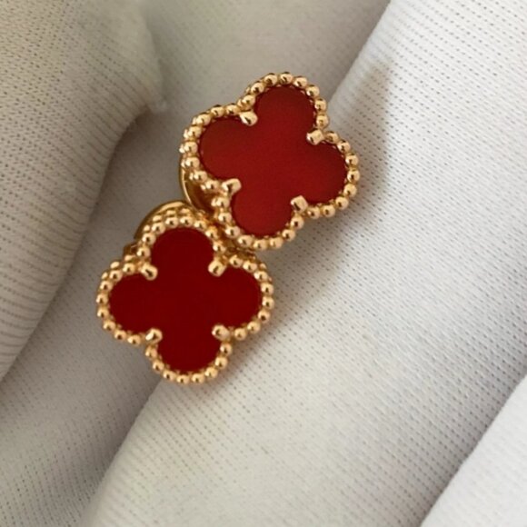 Van Cleef & Arpels 18k red stud earrings - Picture 5 of 5